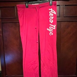 Aeropostale Pink Flare Sweatpants
